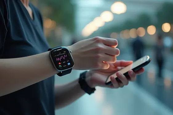 watch on the hand